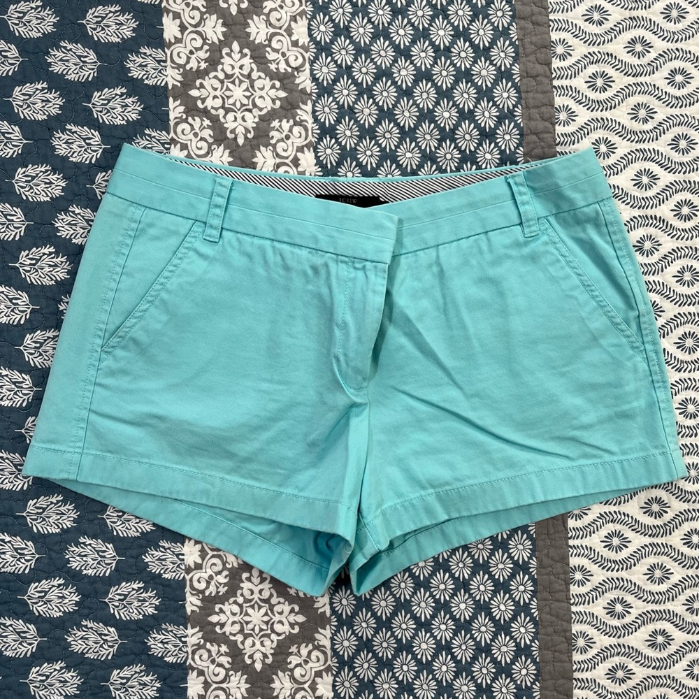 J. Crew shorts, size 12, 3” inseam, aqua blue